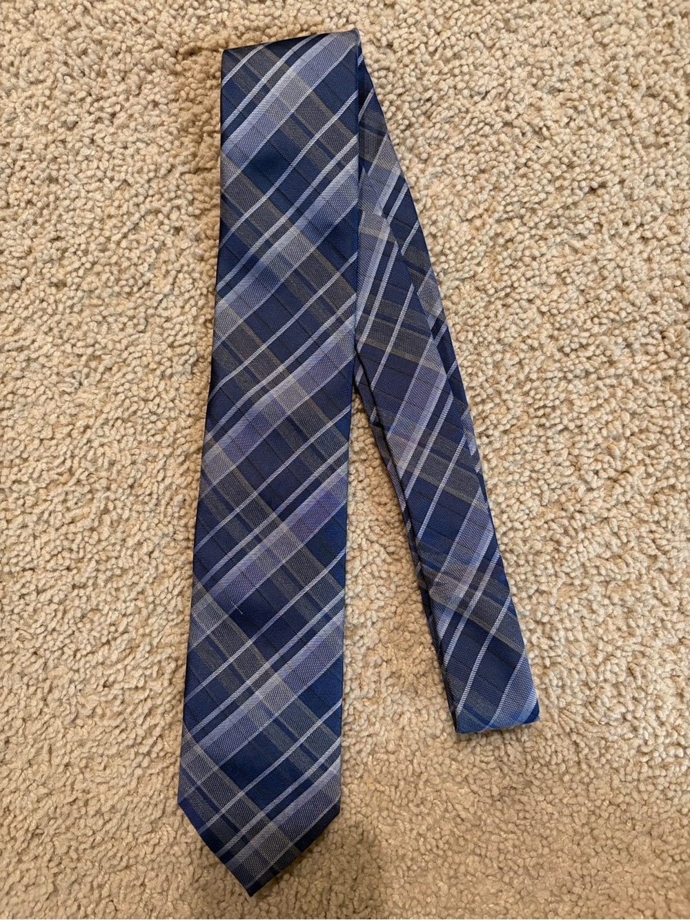Classic Blue Plaid Men’s Tie ( Calvin Kline)